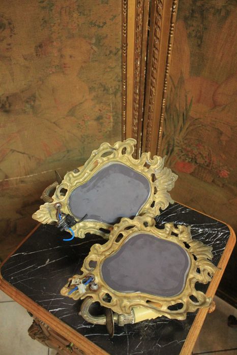 Kinkiety mosiężne z lusterkami szt.2 - Gryfino