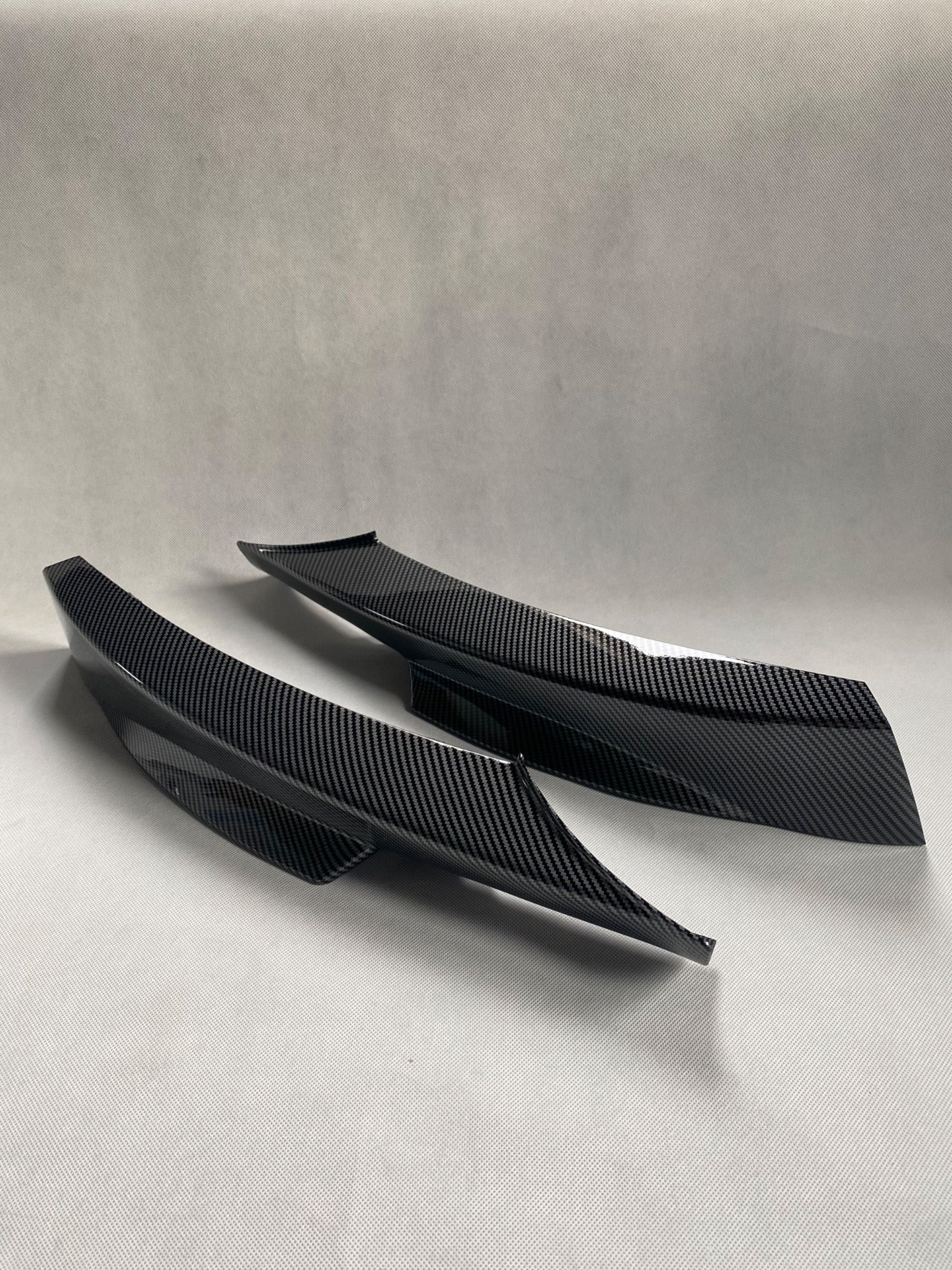 Splitterki Przód Flapsy BMW E90 E91 LCI CZARNY POŁYSK / CARBON