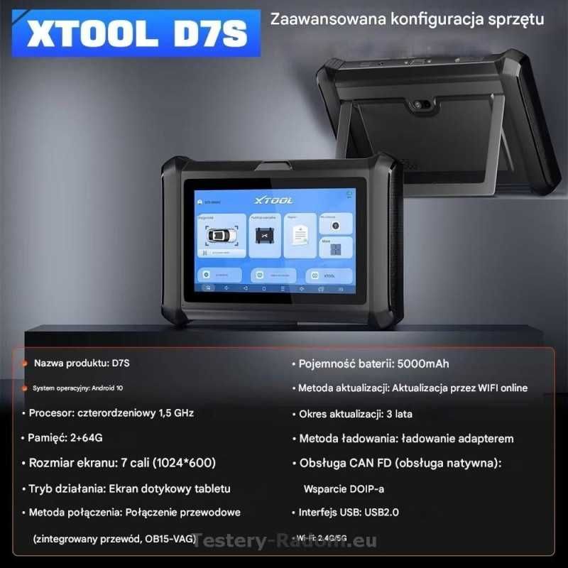 XTOOL D7S DoiP CAN-FD j.Polski 2025