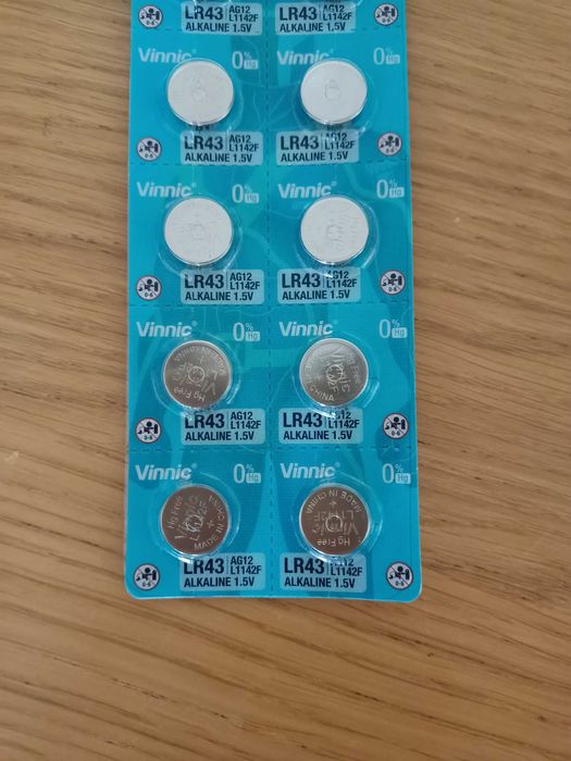 Baterie alkaliczne LR43 (AG12 lub L1142F) 2 szt