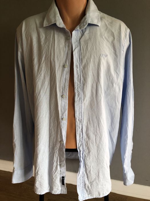 Koszula męska lniana Armani Jeans XL