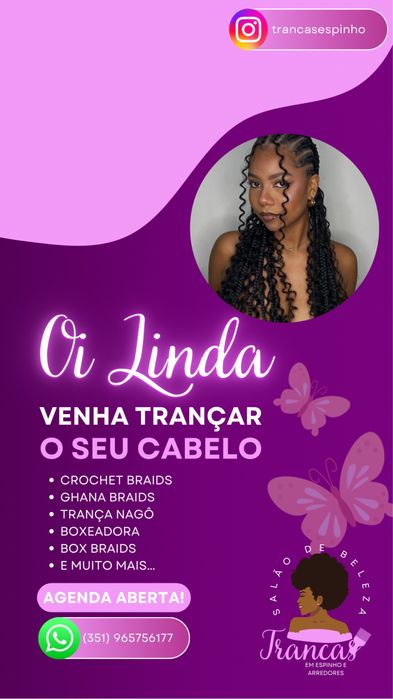 Tranças em espinho e arredores