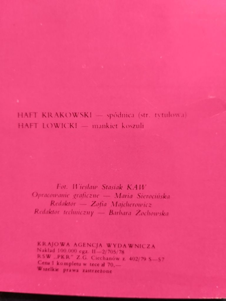 Wzory polskich haftów ludowych.