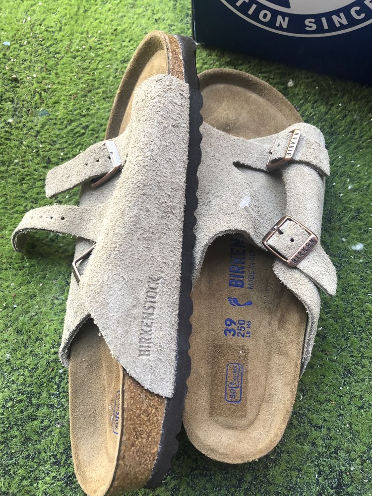 Birkenstock zurich soft suede sandal beige 39 pp