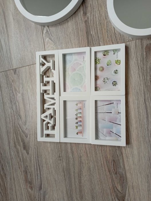 Lustro lusterko dekoracyjne na ścianę 3 szt. 17,5 22,5 i 27,5cm ramka