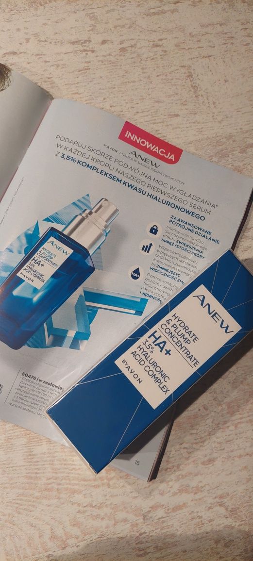 Avon Anew Nowość.HA+3.5% hyaluronic Acid Serum.30ml