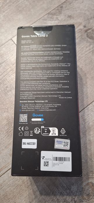 Lampka Govee H6022 RGBICWW Bluetooth Wi-Fi