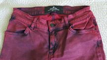 Jeansy bordowe oryginalny kolor skinny rurki rozm. 34/XS stan idealny