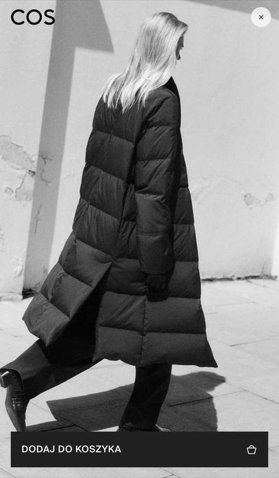 Пуховик COS поточна колекція хs