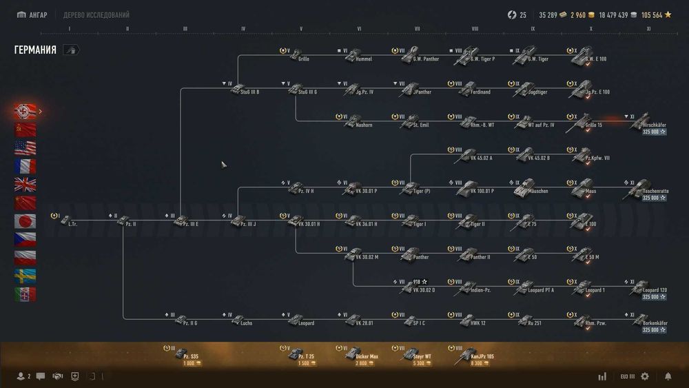 Аккаунт WOT Eu 70 топов в ангаре+ 33 прем танка