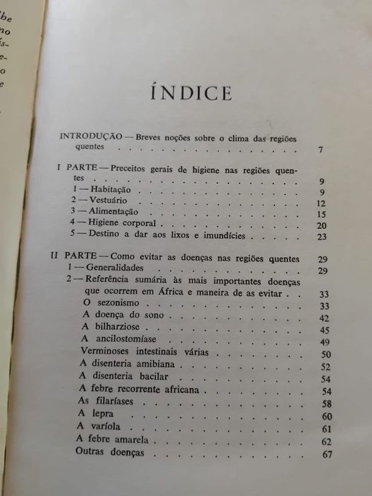 Livro “Noções de Higiene Tropical”