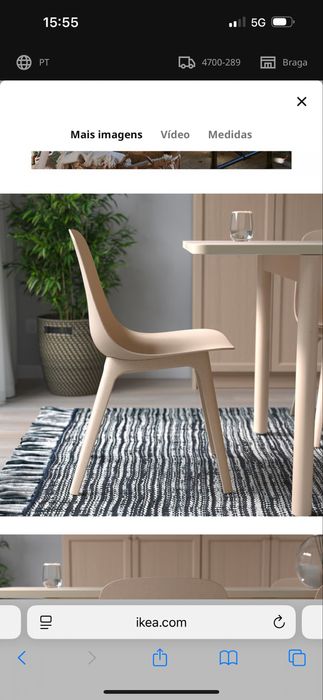 Pack 4 cadeiras Ikea Odger