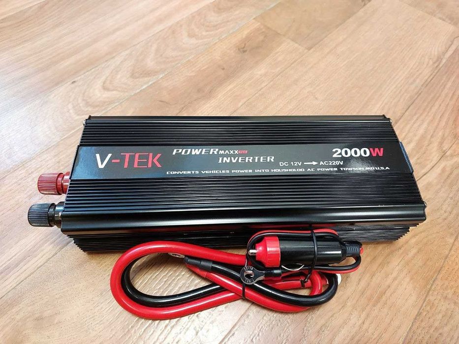 Преобразователь тока Перетворювач V-Tek Инвертор 12 220 2000Вт Пл пуск