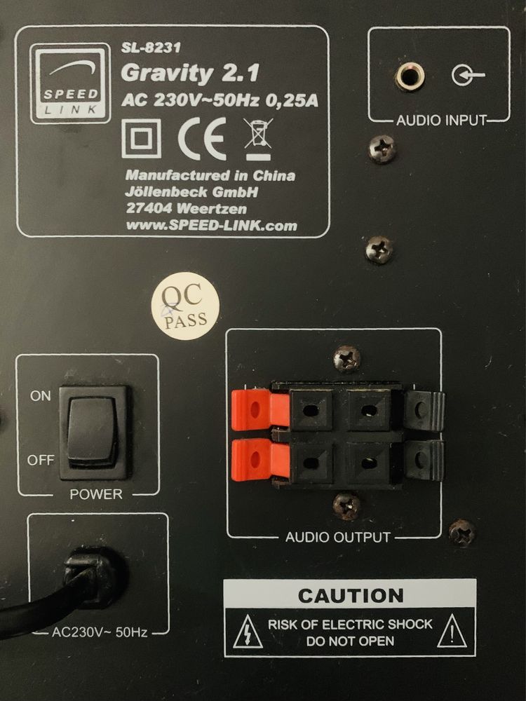 Subwoofer SPEEDLINK SL-8231 Gravity 2.1