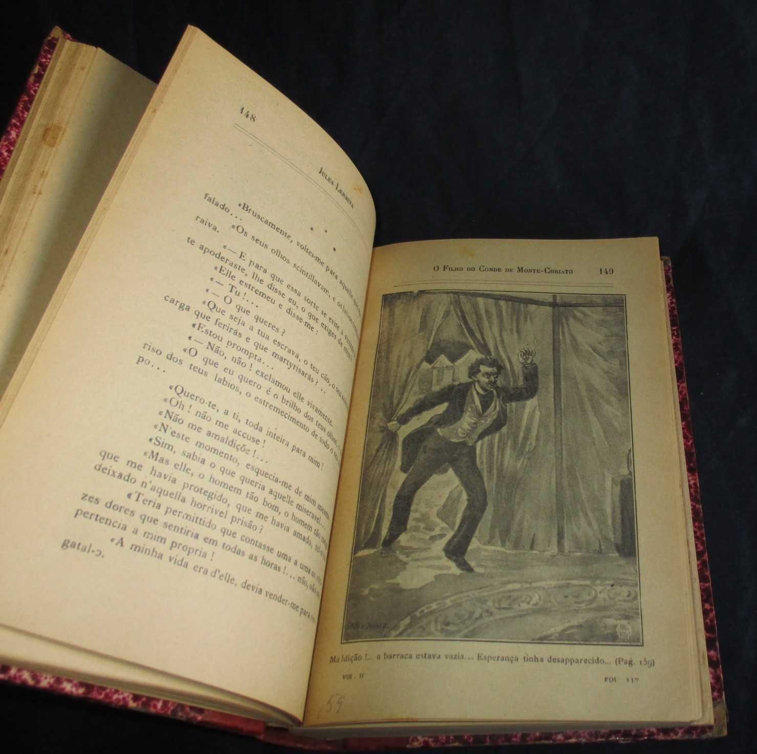 Livro O Filho do Conde de Monte-Cristo Jules Lermina 2 Volumes
