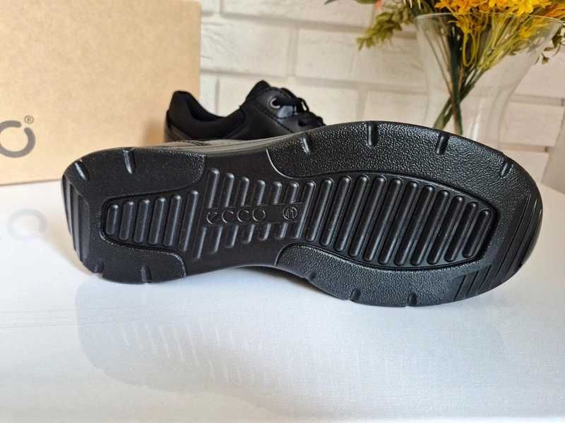 Nowe Męskie buty 41 czarne buty ECCO skórzane buty 41 wizytowe