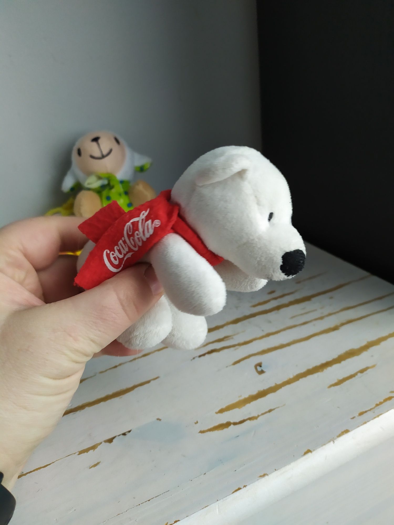 Zestaw 3 malych maskotek - Tweety, owieczka, miś Coca Cola