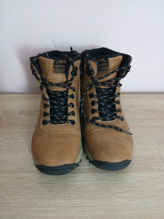 Buty brązowe chłopieńce jesień / zima roz.34 wymiary opis