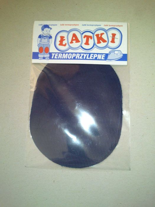 Łatki termoprzylepne granatowe niebieskie ozdoba naprawa jesień jesien