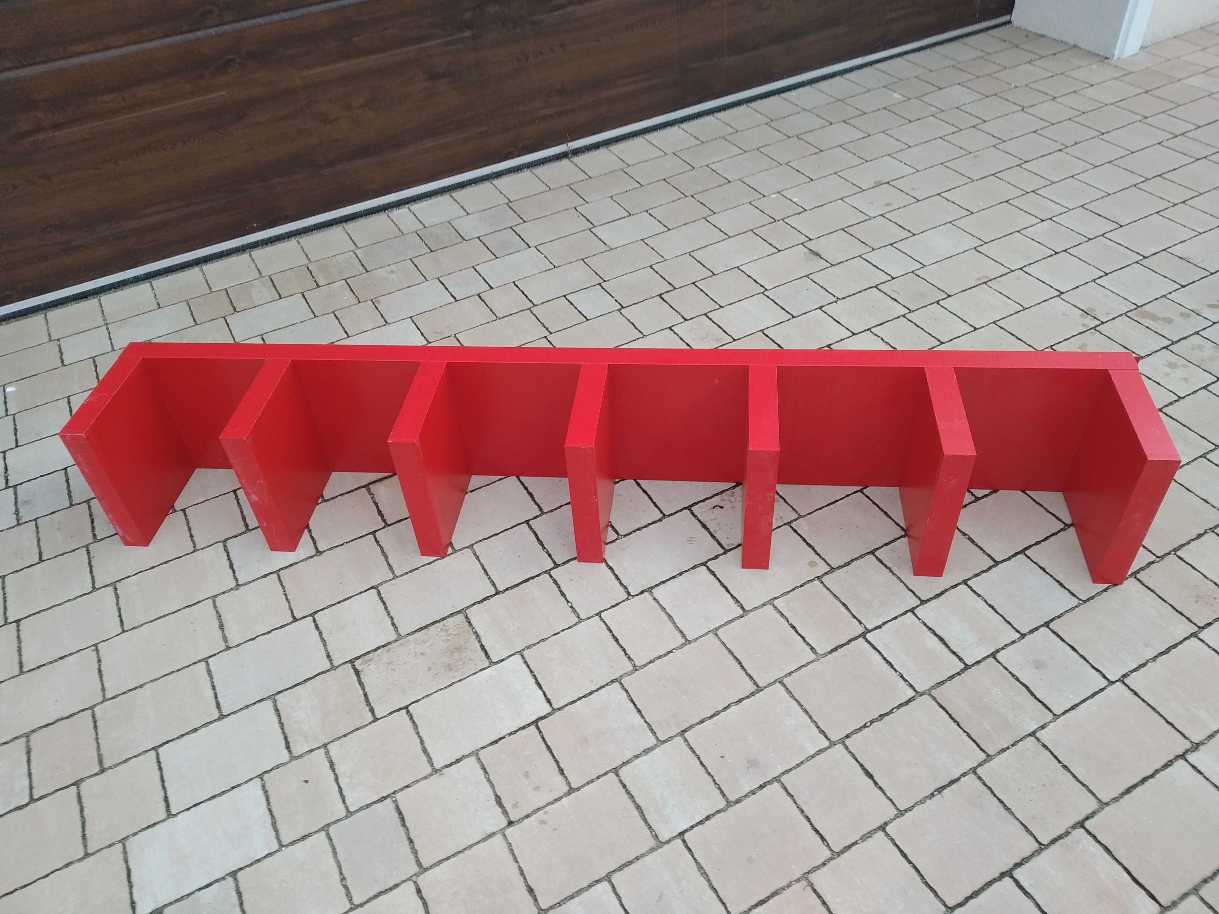 IKEA LACK półka ścienna czerwona regał, 190x30 cm