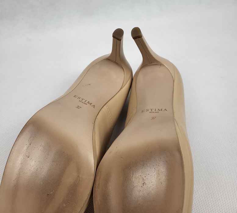 Beżowe czółenka na szpilce Ryłko Estima 37