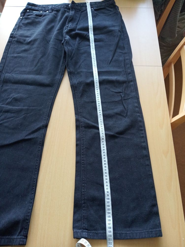 Męskie spodnie jeansowe XXXL długie proste