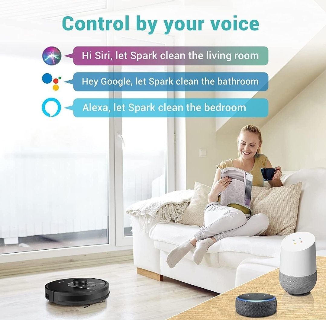 Robot sprzątający Zigma Spark 980 Robot 2w1 Zamiata i Mopuje Czarny