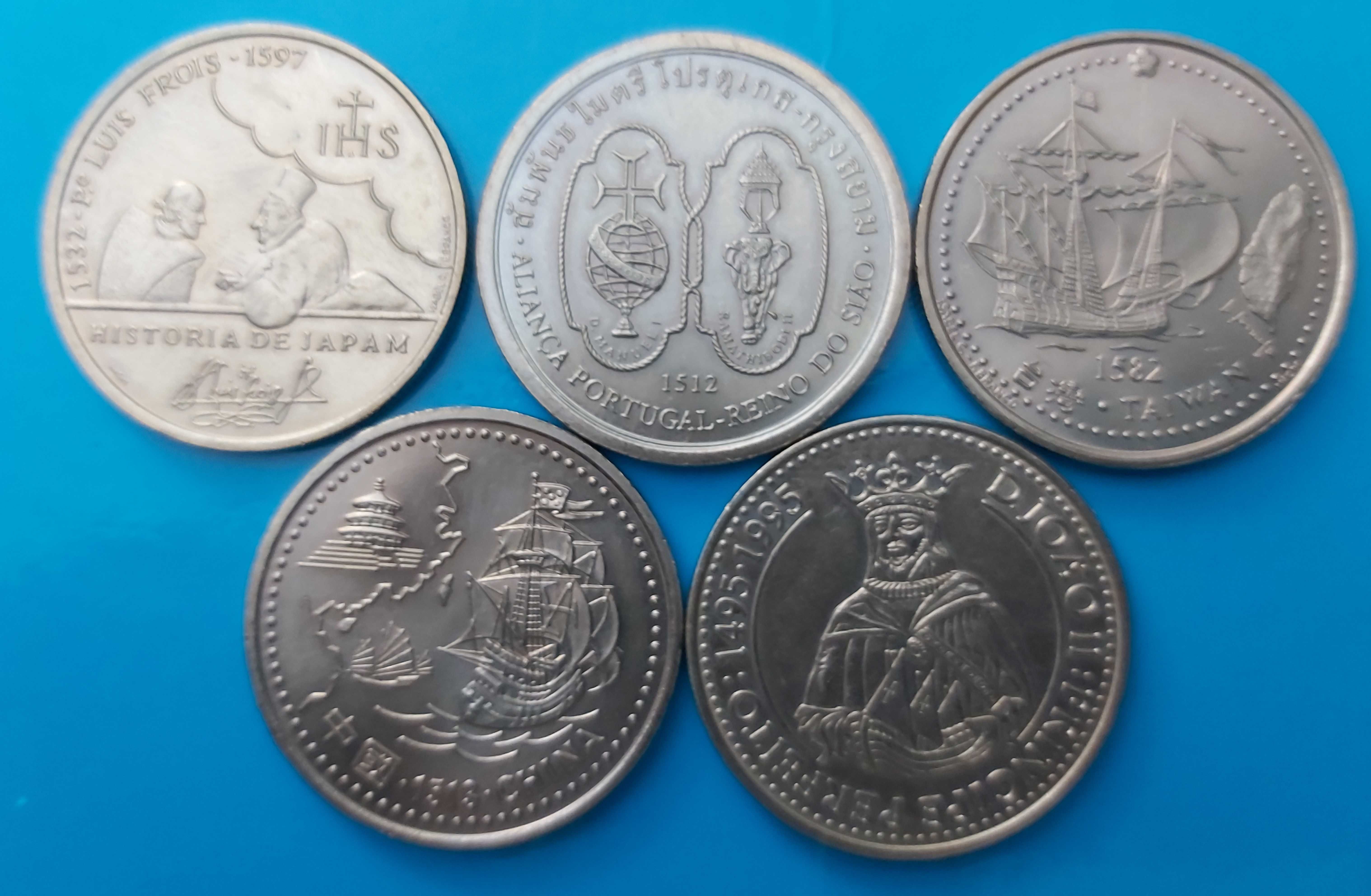 Lote de 5 moedas de 200$00 comemorativas Descobertas Portuguesas