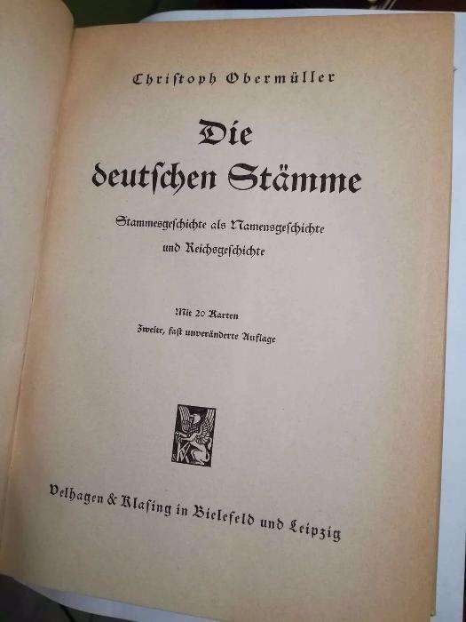 Die Deutschen Stämme - Niemieckie plemiona z 1941r.