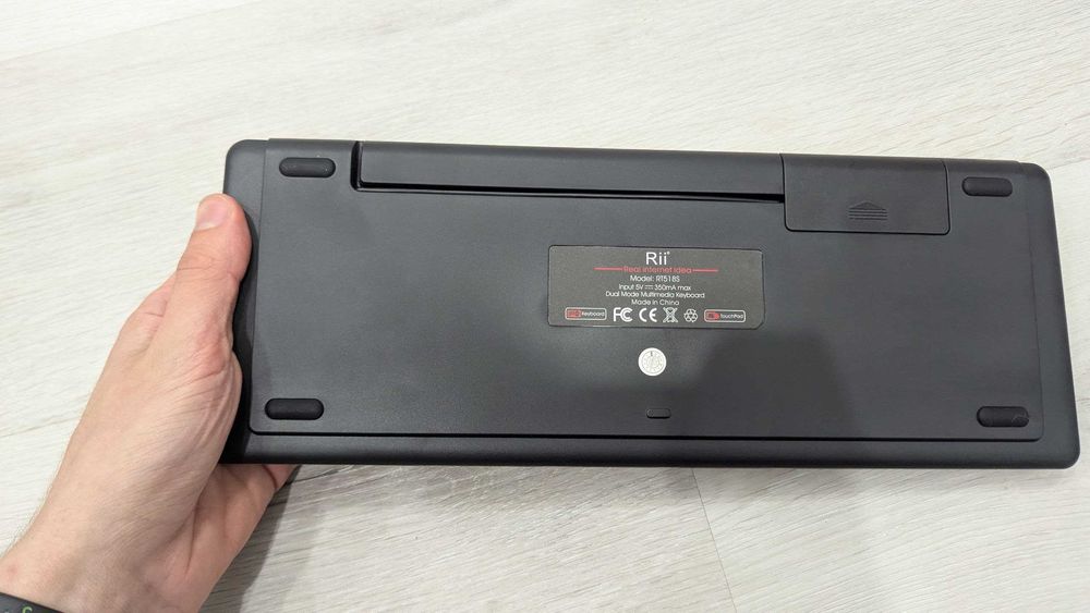 Бездротова клавіатура Rii K18S з підсвічуванням і тачпадом Bluetooth