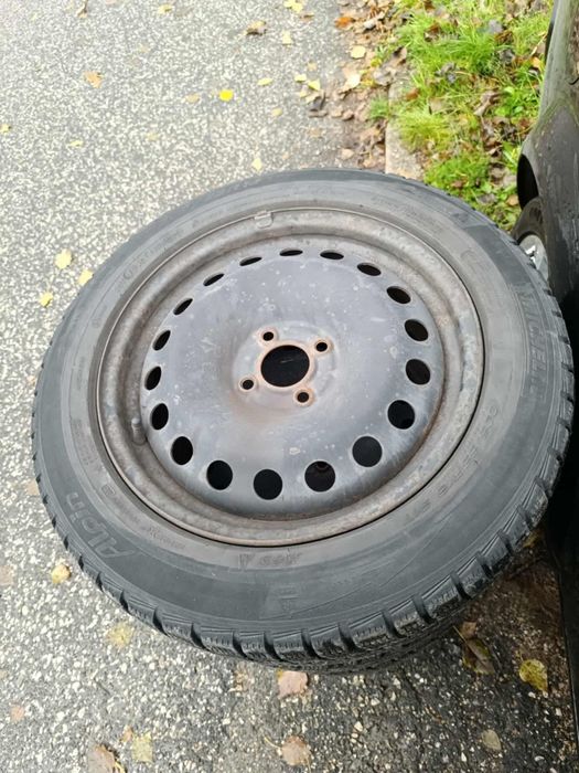 Michelin Alpin 205/55 16 Koła 4x100 Opony 2005r Zimowe Felgi
