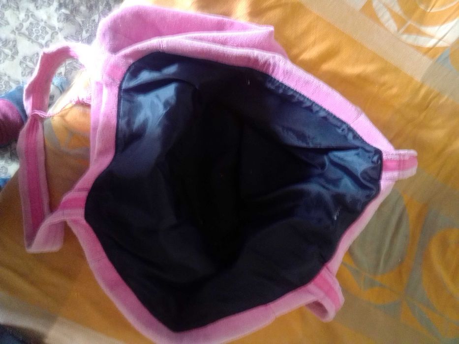 Рожеву махрову велику сумку