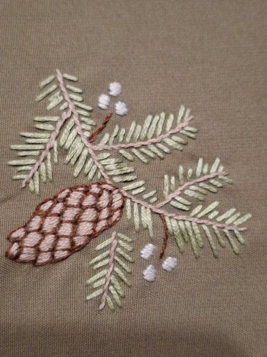 Serwetka w kolorze zielonym.