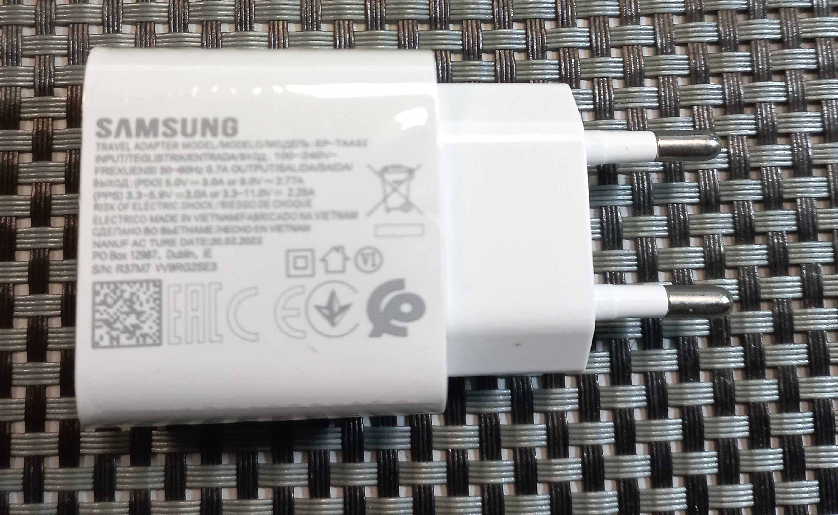 Мережевий Зарядний пристрій Samsung 25W 45 W c кабелем Type-C