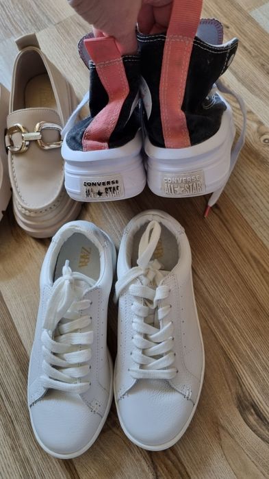 Zestaw butów r34 convers i zara skora