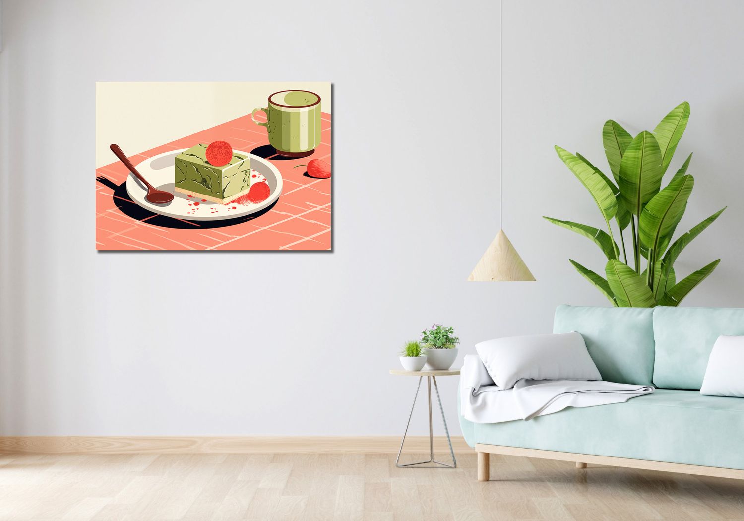 Obraz 100x70cm Deser Matcha