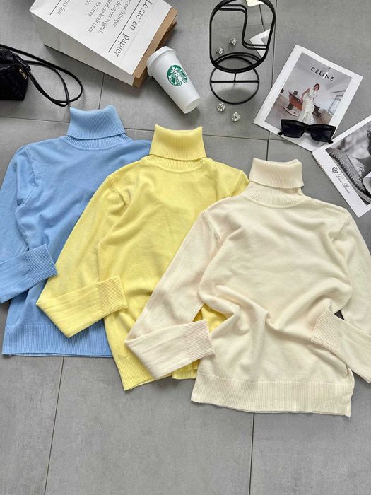 Жіночий трикотажний гольф з горлом гольфік з коміром