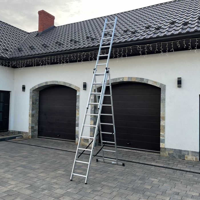 Лестница 6.45м-7.3м Драбина алюмінієва 3х10 HIGHER Лестница Стремянка