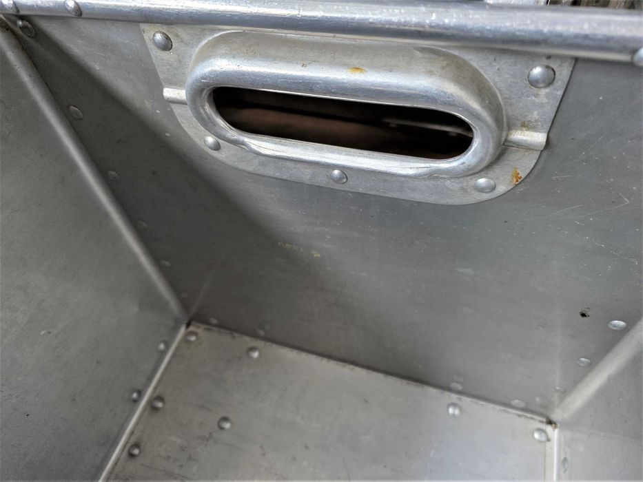 Pojemnik Kosz Kuweta Skrzynka Box Metalowy Aluminiowy Magazyn Warsztat