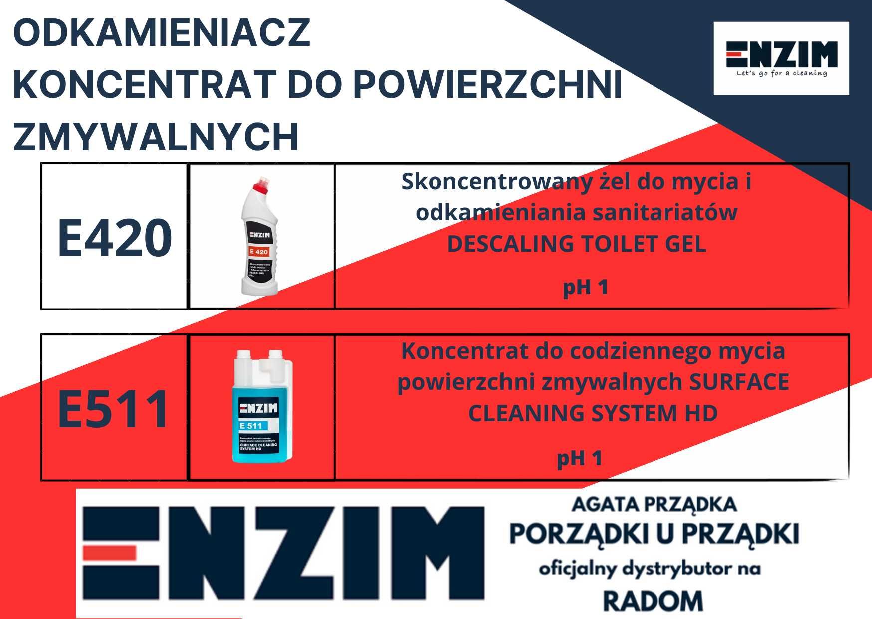 Zestaw 2-el chemii do odkamieniania i powierzchni zmywalnych ENZIM