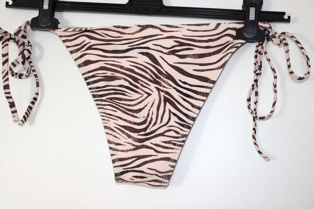 r1 Dół od Kostiumu Kąpielowego Majtki Brązowa Zebra __M 38