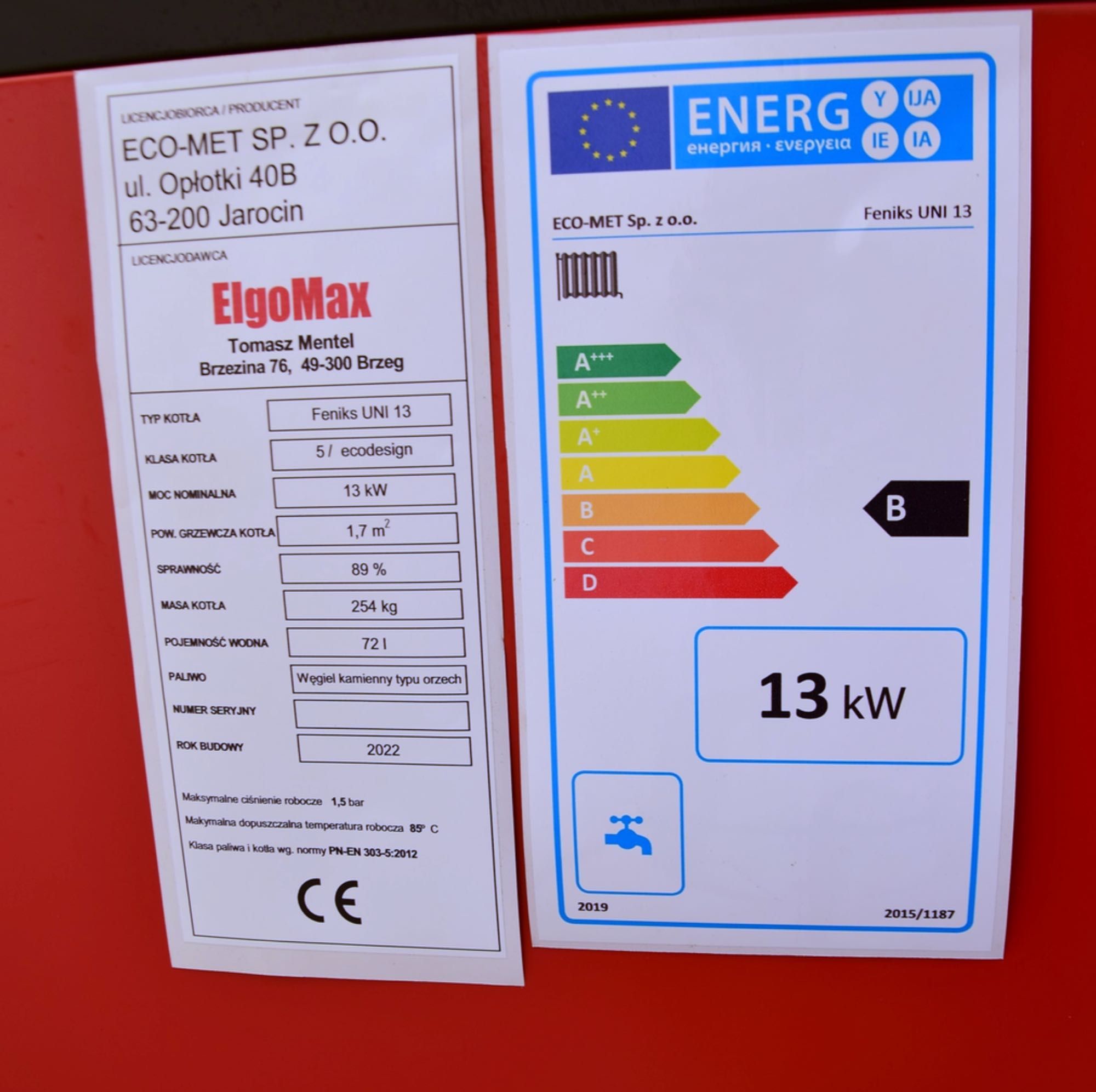 Kocioł zasypowy Feniks UNI 13 kW – nowoczesne i ekologiczne ogrzewanie