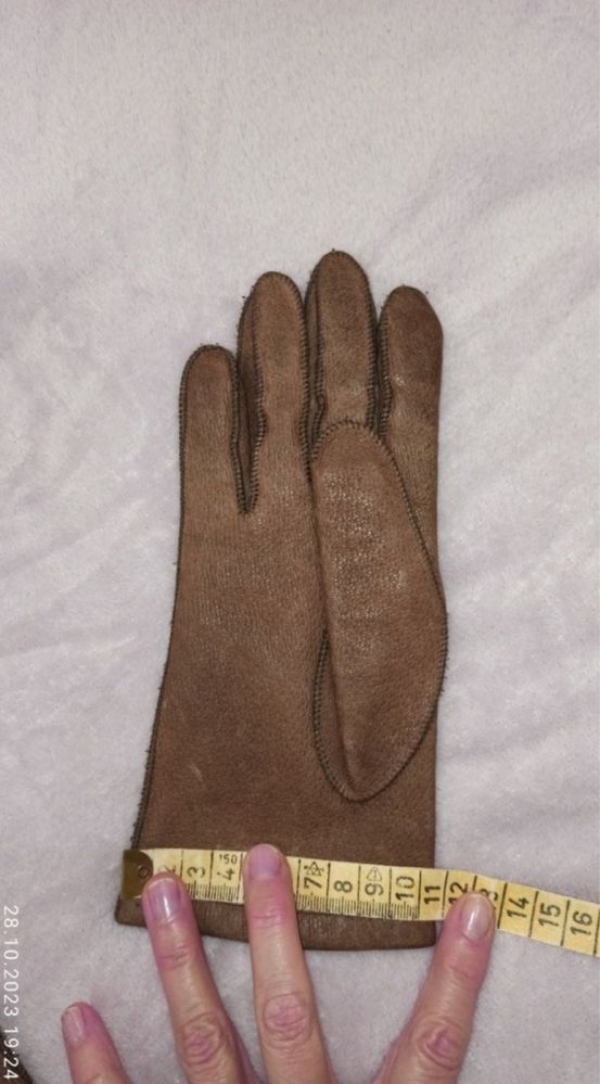Женские перчатки  натуральная кожа