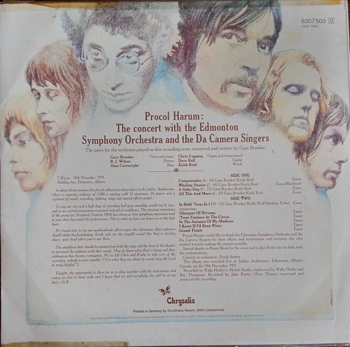Procul Harum	- - - - -	Live In Concert With The E. S. O.	- - - - -	LP