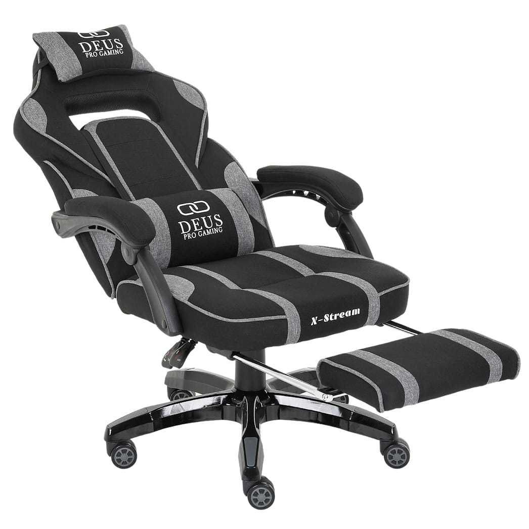 Krzesło Gamingowe dla gracza X-Stream z tkaniny Jasnoszary