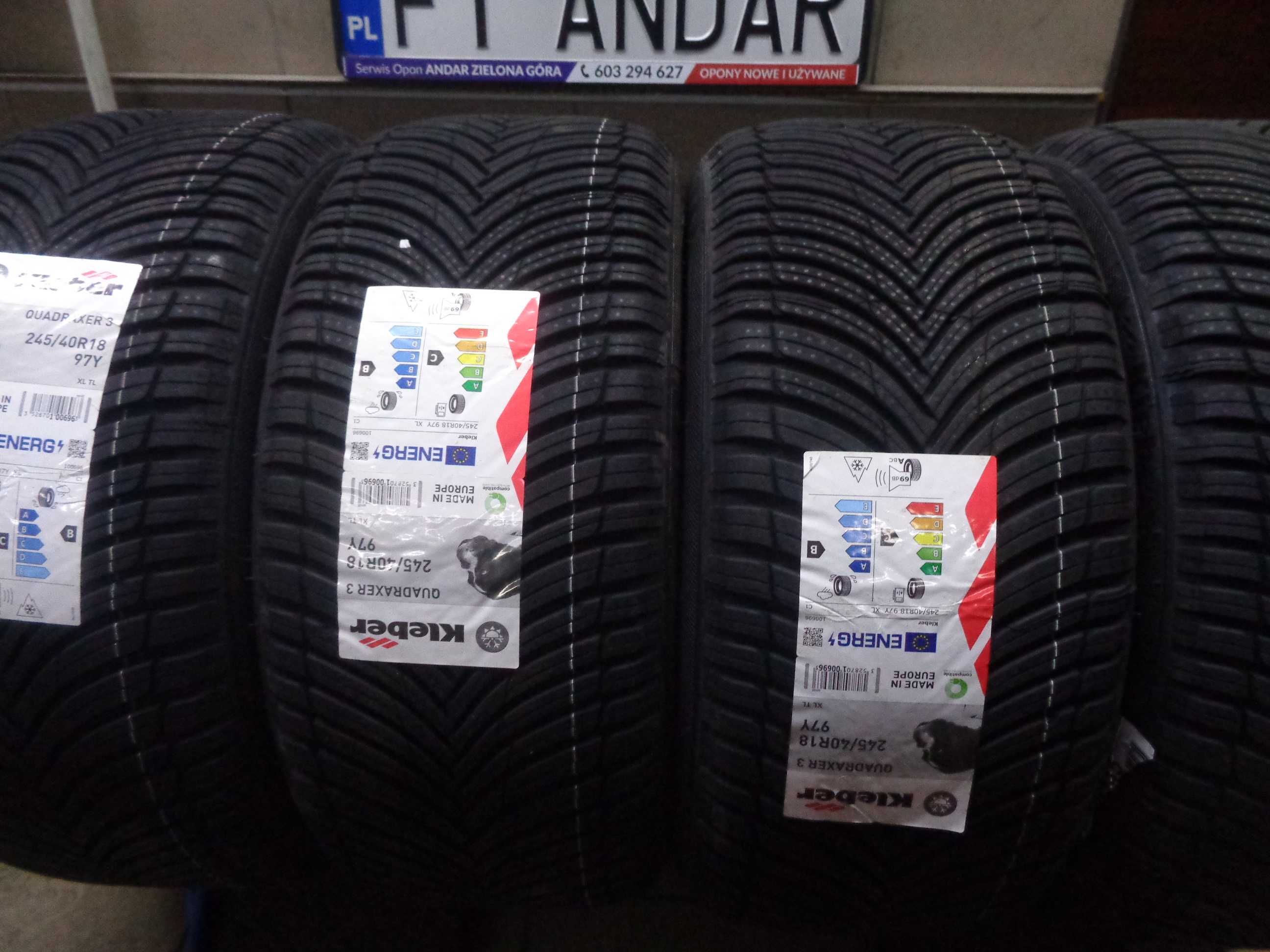 245/40R18 KLEBER Quadraxer 3 , Nowe Całoroczne , Warto , ANDAR