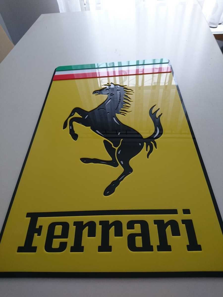 Ferrari logo na ścianę prezent dla męża chłopaka do garażu