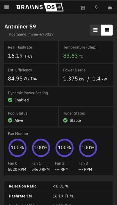 Bitmain Antminer S9 - até 17TH/s - Peças/reparação