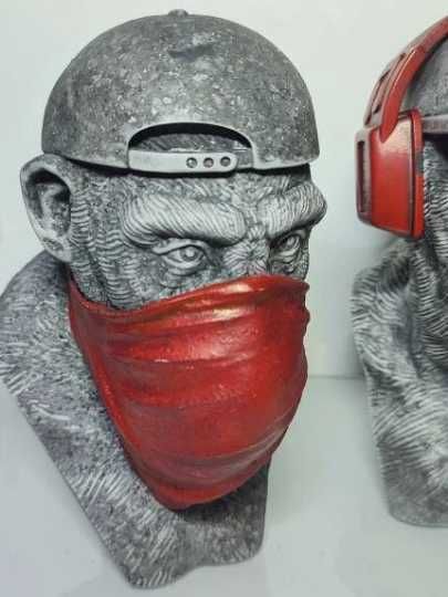 3 Wise Swag Monkeys modern Pop culture Bust