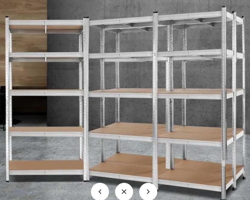 Бюджет Стеллаж 150x70x30см оцинкованный черный нагрузки 150кг/полка